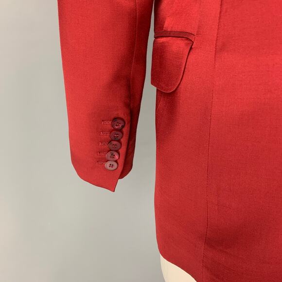 ACNE STUDIOS Size 0 Burgundy Viscose Blend Jacket Blazer - Picture 4 of 7